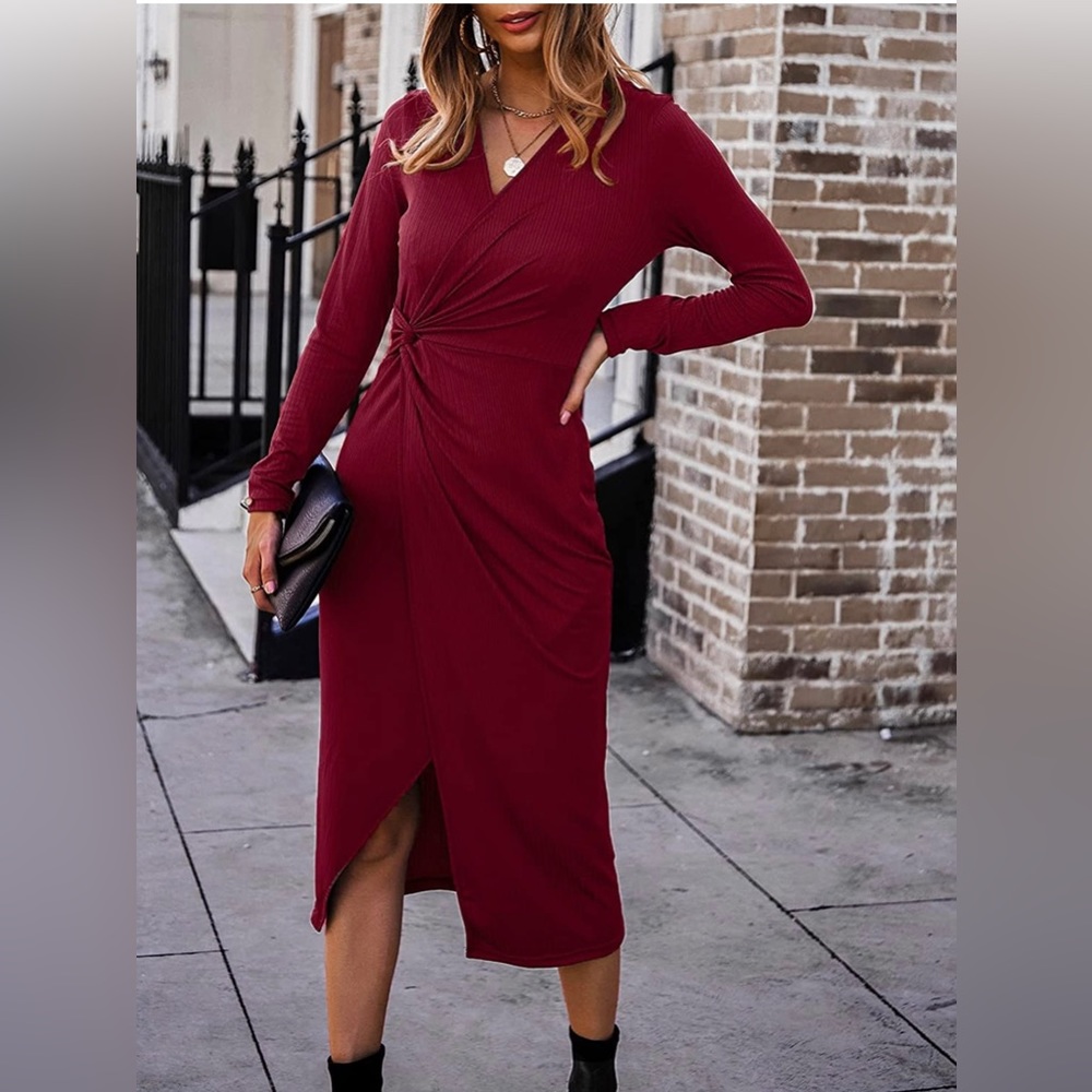 Long sleeve knit dress size large